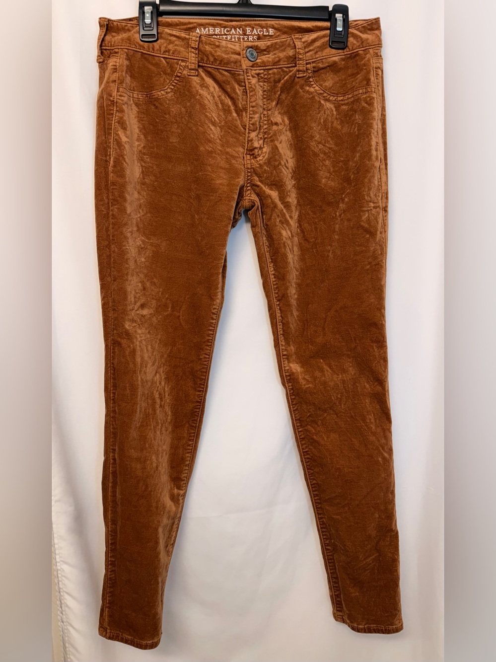 American Eagle Velvet Super Stretch Skinny Jegging Size 10 - Camel Brown
